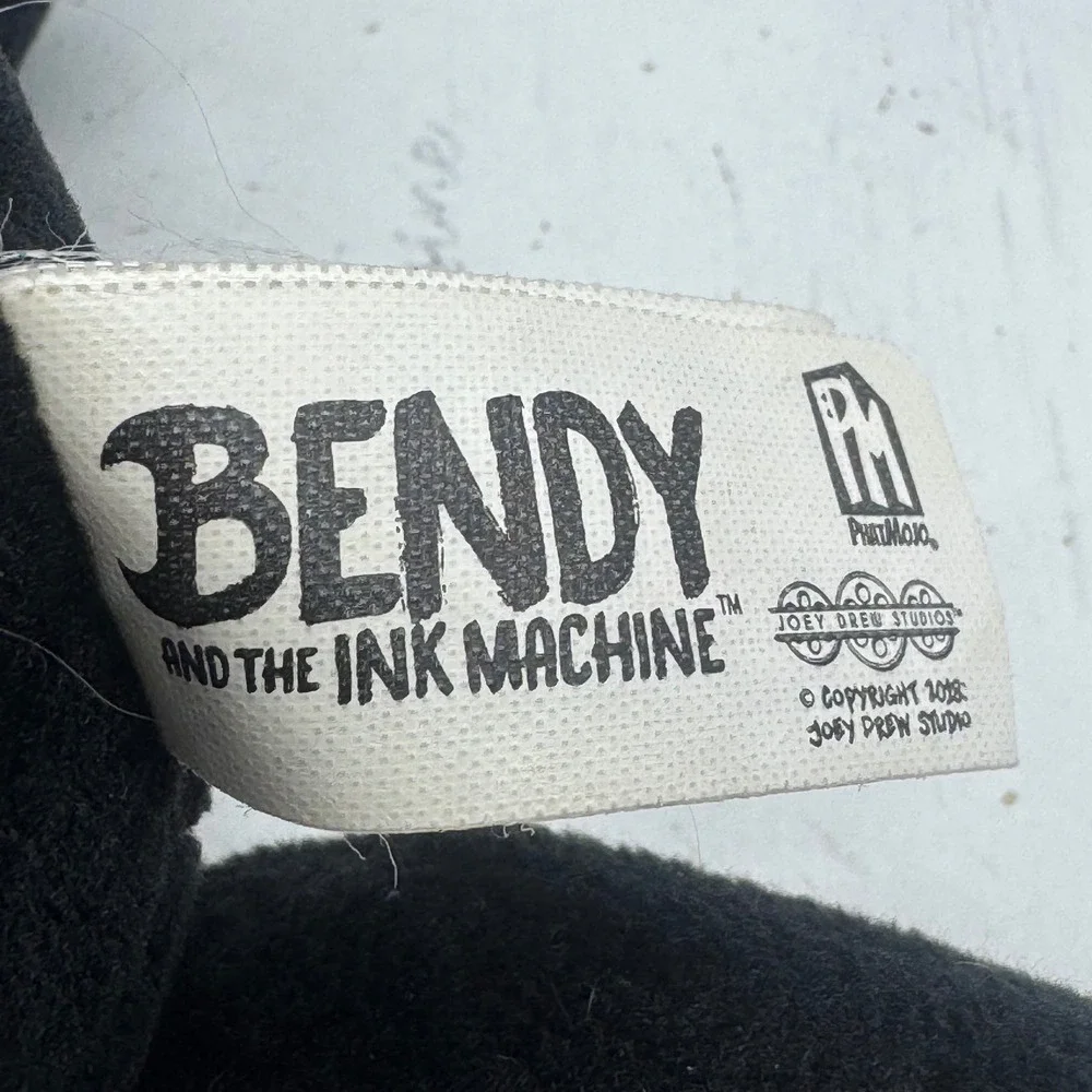 Bendy and the Ink Machine Plush PhatMojo Joey Drew Studios Black White 8.5
